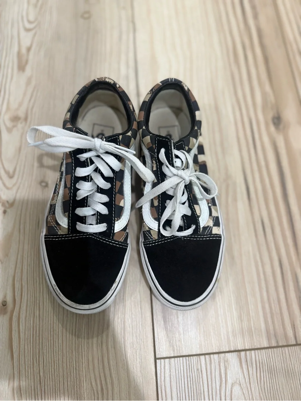 Vans Black & White Checkerboard Old Skool Sneakers - Picture 3 of 5